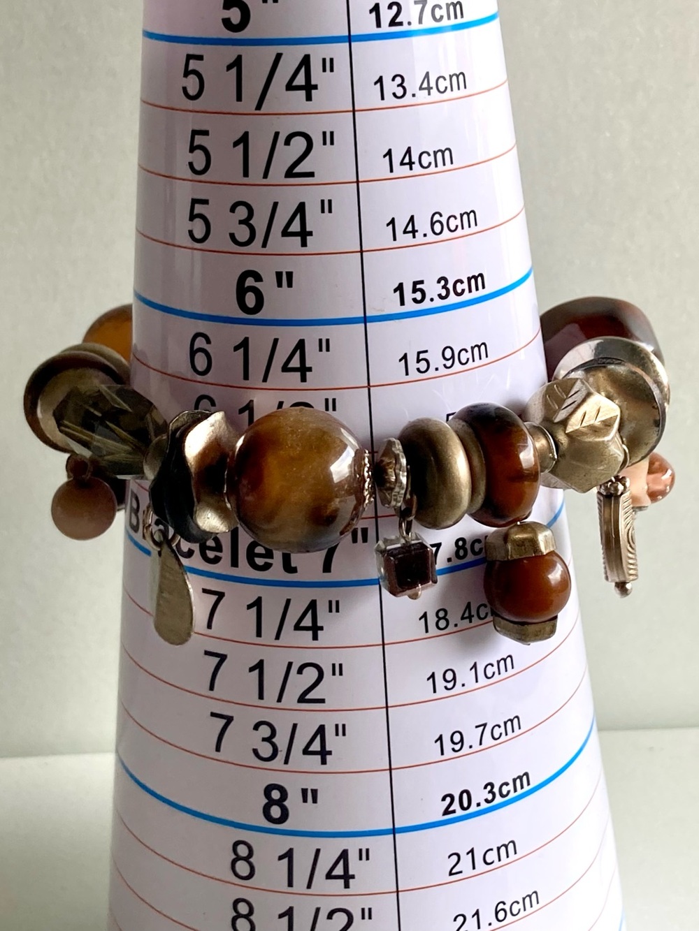 Multi-Strand Brown Bead Necklace Set with Earrings and Bracelet - Picture 8 of 8